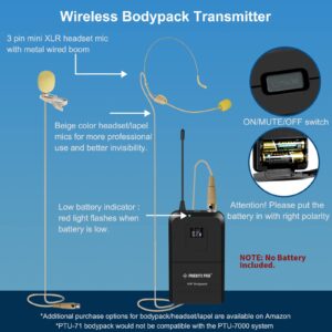 Phenyx Pro 4 Channel Wireless Microphone System PTU-7000B with Handheld Microphone PWH-7