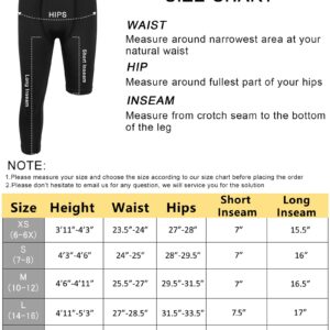 Dizoboee Youth Boys Compression Pants One Leg Short Leggings for Sports Kids Basketball Tights 2 Pack, White+Black (Left Short) XL