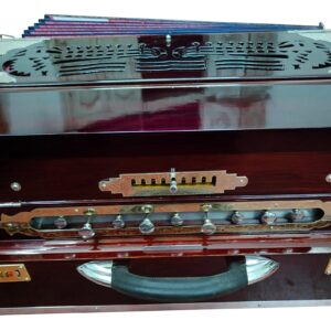 Ladies Scale Changer Kolkata Harmonium 9 stoppers 3¾ Octaves Gorgeous Lacquer Polish on Full Teakwood Construction Male Female Bass Premium Palitana Reeds