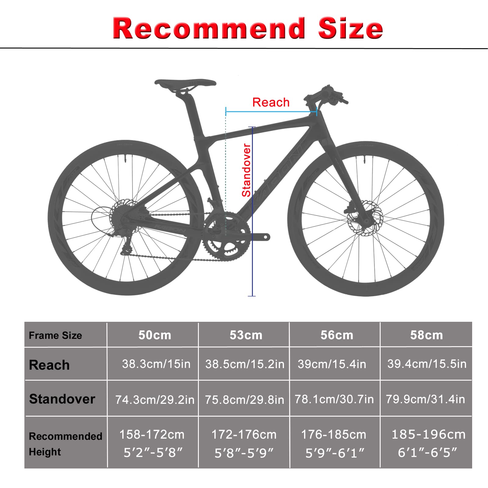 KABON Full Carbon Road Bike, 700C Carbon Fiber Frame Road Bike with Shimano 105 22 Speed Disc Brake Racing Bicycle with Carbon Wheelset (Black, 53cm)