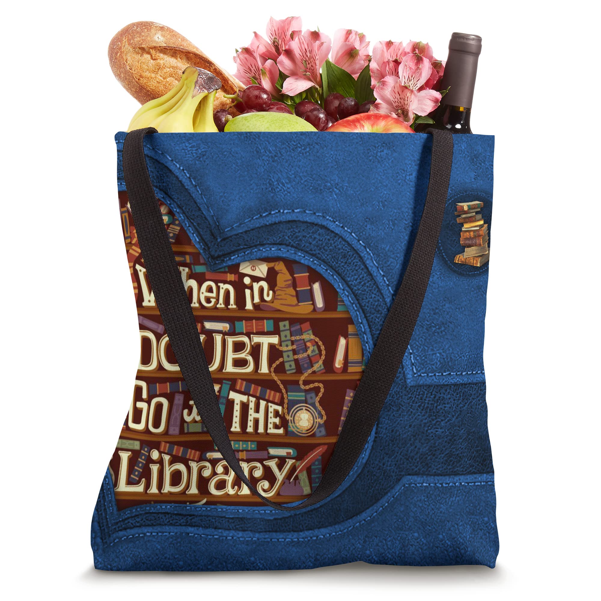 Reading Book Lovers When In Doubt Go To Library Tote Bag