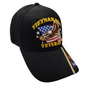 Vietnam Era Veteran Eagle with V Hat - Black