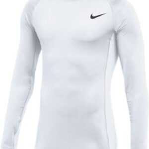 Nike Mens Pro Fitted Long Sleeve Training Tee (Medium White)