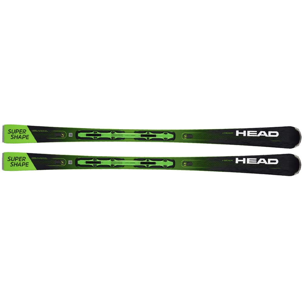 HEAD Unisex Supershape E-Magnum Performance Skis and Tyrolia Protector PR 13GW 85mm Alpine Ski Bindings Package, 163