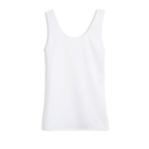 TomboyX Compression Tank Medium Support Top Smooth Flatlock Seams Full Coverage Athletic-X-Large/White