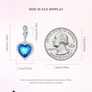 Heart of the Sea Hanging Bead Charm 925 Sterling Silver Charm Fits For Pandora Bracelet Necklace