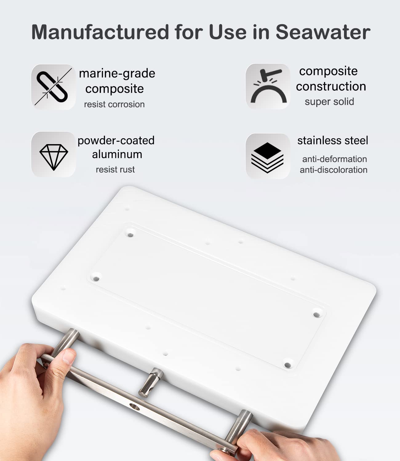 rta-54 for Minn Kota Quick Release Bracket 1854054 Fit for Riptide Electric Steer Trolling Motor Composite Quick Release Motor Mount, White