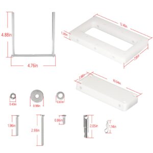 rta-54 for Minn Kota Quick Release Bracket 1854054 Fit for Riptide Electric Steer Trolling Motor Composite Quick Release Motor Mount, White