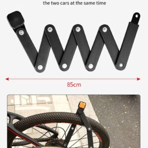 Foldable Bike Password Lock, 4-Digit Combination Folding Chain Lock with Mount Bracket, Heavy Duty Alloy Steel, Anti-Scratch, Coating, Waterproof, Anti-Rust