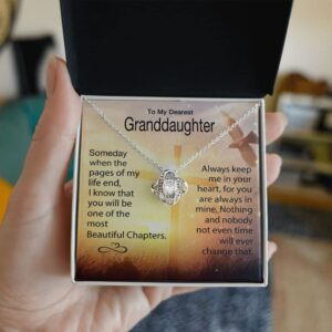 Granddaughter Necklace, Granddaughter Gifts From Grandma Grandpa, Granddaughter Necklace From Grandpa Grandparents, Granddaughter Gifts On Birthday, Christmas, Anniversary with Gift Box & Message Card