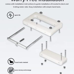 rta-54 for Minn Kota Quick Release Bracket 1854054 Fit for Riptide Electric Steer Trolling Motor Composite Quick Release Motor Mount, White