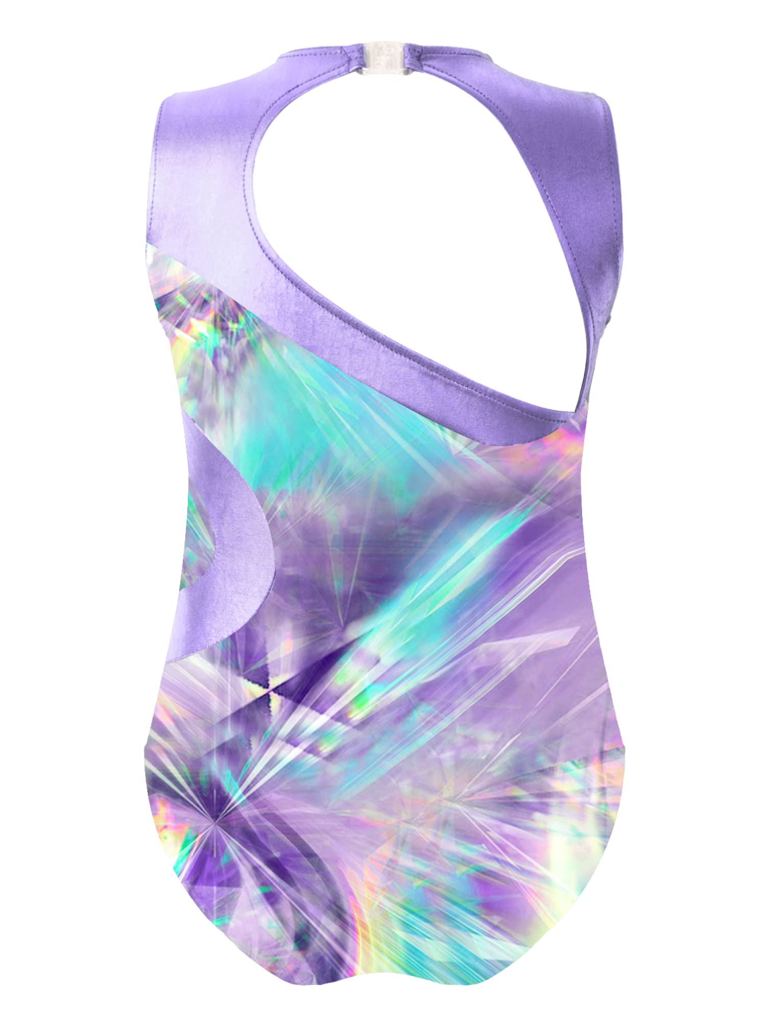 YONGHS Kids Girls Sleeveless Ballet Leotard for Gymnastics Outfit One Piece Athletic Bodysuit Dancewear Lavender 10 Years