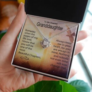 Granddaughter Necklace, Granddaughter Gifts From Grandma Grandpa, Granddaughter Necklace From Grandpa Grandparents, Granddaughter Gifts On Birthday, Christmas, Anniversary with Gift Box & Message Card