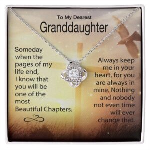 granddaughter necklace, granddaughter gifts from grandma grandpa, granddaughter necklace from grandpa grandparents, granddaughter gifts on birthday, christmas, anniversary with gift box & message card