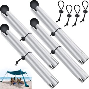 Ferraycle 4 Packs Tent Poles Replacement, Canopy Poles for Beach Accessories 6.6 Feet Beach Tent Canopy Extra Poles for Parties, Camping, Fishing