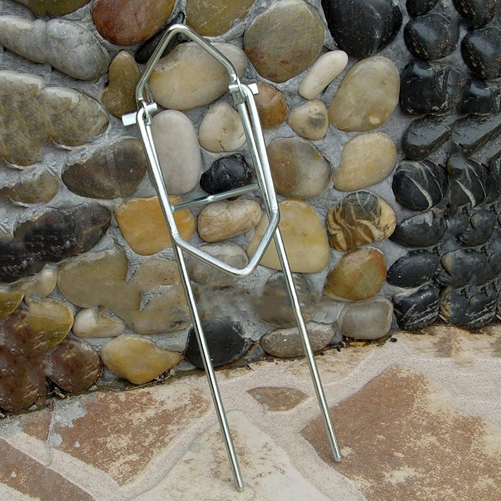 Rod Pole Stand Holder, Outdoor Portable Iron Adjustable Pole Stand Bracket Fishing Rod Rest Holder Support Tackle Tool