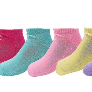 Champion Girls 6pk. Colorful No Show Socks (Multi-Colored, US SHOE SIZE: 3Y-5Y / SOCK SIZE: 7-9)