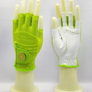 Copper Tech COPPERTECH Plus Womens Half Glove Worn ON Right Hand (White/Pink, MED to LG(ONE Size FIT Most), Worn ON RGHT Hand)