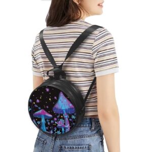 xixirimido Mushroom Snail Backpack Purse for Women Mini Lightweight with Zipper Adjustment Handbag Casual Daypack Messenger Crossbody Bag