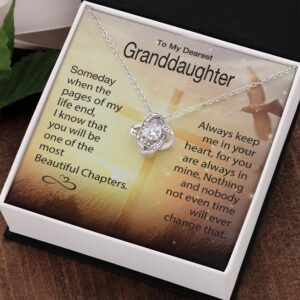 Granddaughter Necklace, Granddaughter Gifts From Grandma Grandpa, Granddaughter Necklace From Grandpa Grandparents, Granddaughter Gifts On Birthday, Christmas, Anniversary with Gift Box & Message Card