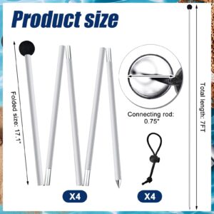 Ferraycle 4 Packs Tent Poles Replacement, Canopy Poles for Beach Accessories 6.6 Feet Beach Tent Canopy Extra Poles for Parties, Camping, Fishing