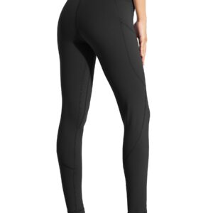 Willit Women's Fleece Lined Leggings Water Resistant Winter Pants Thermal High Waisted Yoga Hiking Running Tights Pockets Black 3XL