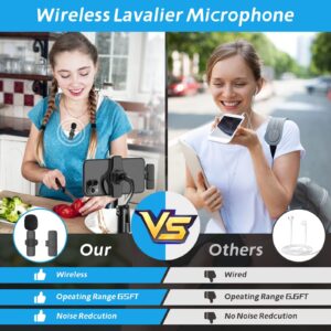 Wireless Lavalier Microphone for USB C Android Phone, Lapel Mic Wireless Clip on Mic for Phone Video Recording Live Stream Vlog YouTube TikTok