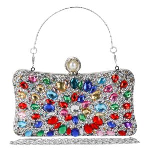 coaimaney womens sparkly rhinestone crystal glitter clutch purse evening handbag shoulder bag for wedding party prom