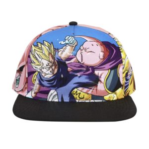 Dragon Ball Z Majin Buu & Goku Sublimation Panel Baseball Cap Multicolored