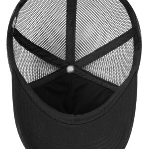 AMPLESH Premium 3D Embossed American Flag Trucker Hat Mesh Baseball Cap Outdoor Snapback Hat for Men Women (as1, Alpha, m, l, All Black)