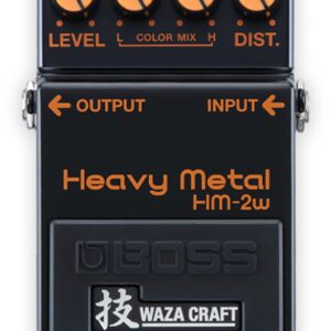 Boss HM-2W Heavy Metal Distortion Pedal Bundle with Instrument Cable, Picks, and Austin Bazaar Polishing Cloth