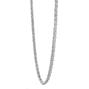 Beyond Brilliance Tennis Necklaces for Women - 1.00 Carat Illusion Set Round Cut Diamond Tennis Necklace in Sterling Silver | Fine Jewelry for Her| Gift Box Included