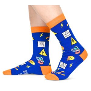 HAPPYPOP Unisex Electrician Socks Electrician Gifts For Men Electrical Engineering Gifts Professional Electricians Gifts