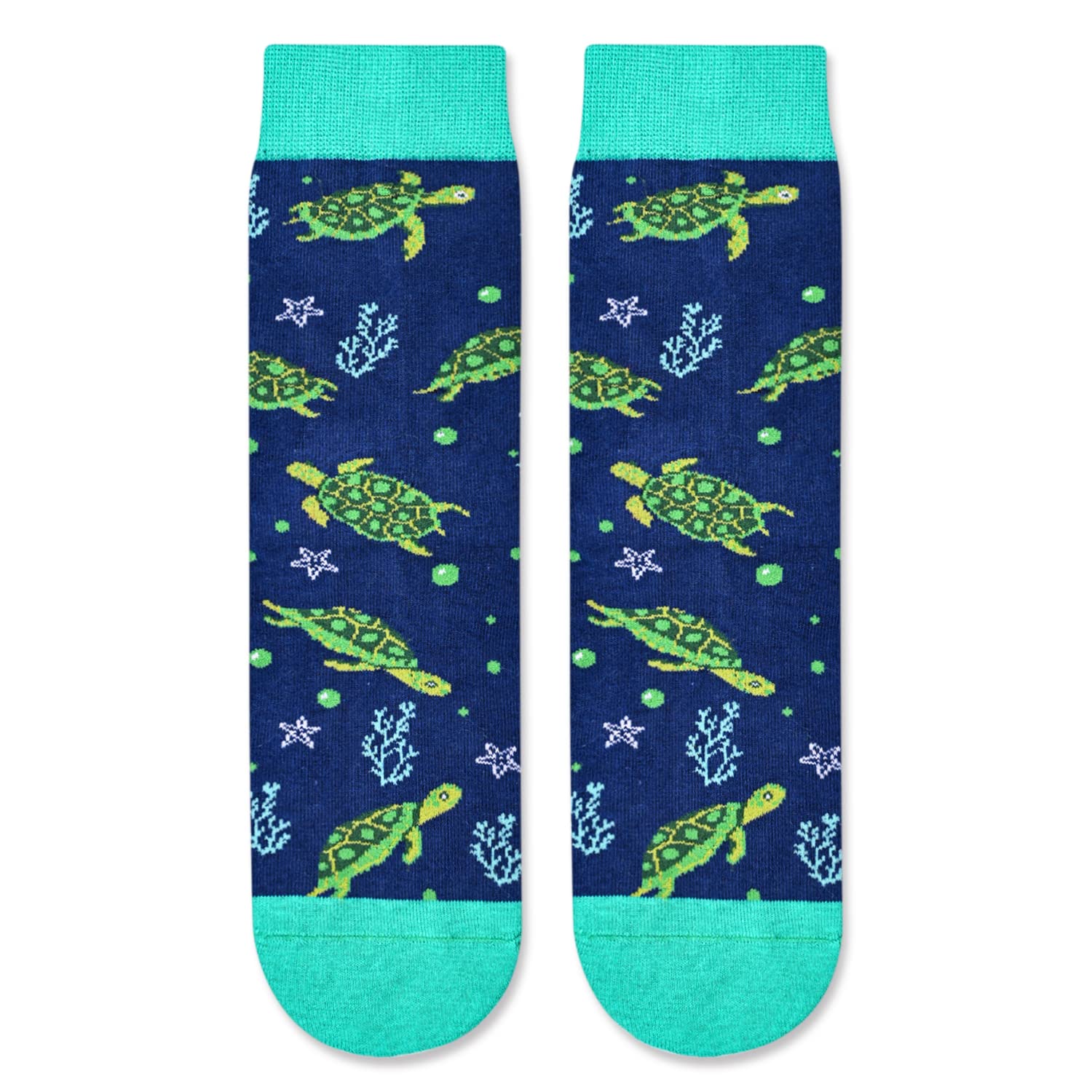 HAPPYPOP Kids Turtle Gifts Boys - Funny Socks for Kids 7-9 Years, Boys Novelty Socks Childrens Sea Turtle Socks