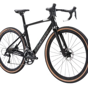 KABON Carbon Gravel Road Bike, T800 Carbon Fiber Frame 700C Road Bike with 18 Speeds Drivetrain, Integrated Carbon Handlebar, Disc Brakes Racing Bicycle for Men/Women