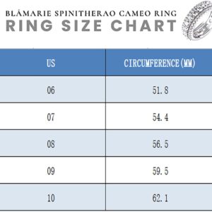 Blámarie SpiniTherao Cameo Ring, Luxury Full Drill Round-Cut Cubic Zirconia All-Around Band Ring (08)