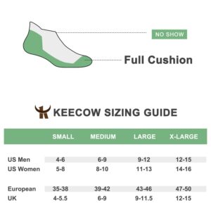 KEECOW Running Ankle Socks for Men 9-12 Black Athletic No Show Socks Men Women 6 Pairs - Cushioned, Breathable, Performance