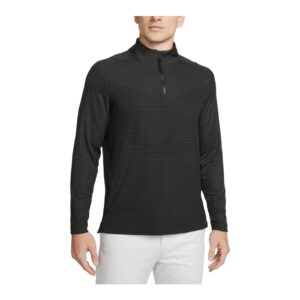 nike dri-fit adv vapor men's quarter-zip golf top, black/dark smoke grey (as1, alpha, x_l, regular, regular)