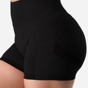 YEOREO Professional Women Workout Shorts 3.6" Scrunch Shorts Seamless High Waisted Contour Gym Yoga Biker Shorts Black Night