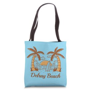 delray beach florida tropical beach vacation tote bag