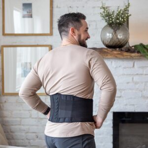 Comforband Copper-infused Back Support Brace for Men and Women- Lightweight & Breathable Back Support Belt for Mild to Moderate Lower Back Pain, Muscle Spasm, Strains, Arthritis, Sciatica, Injury Recovery, Rehabilitation (S/M)