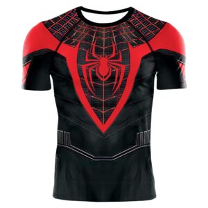 timwooder men's compression shirt, soft short sleeve 3d print fitness sports shirt gym t-shirt