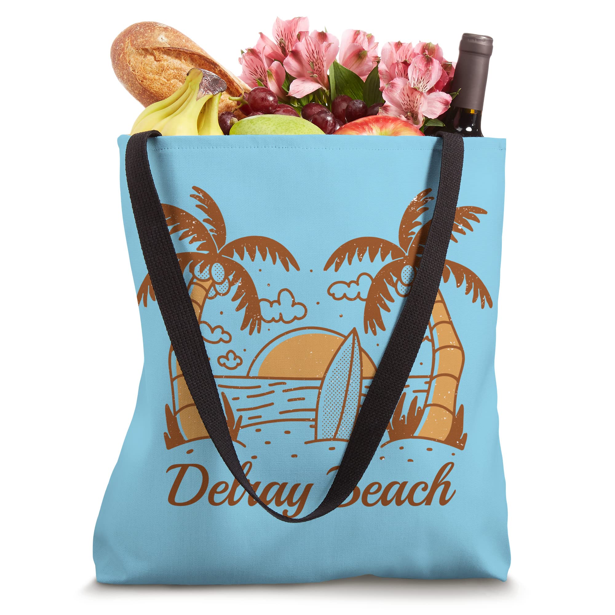 Delray Beach Florida Tropical Beach Vacation Tote Bag