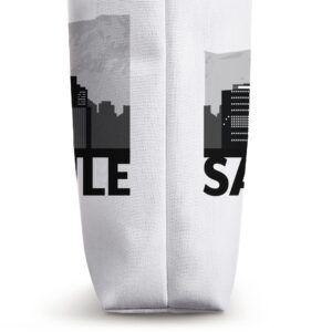 Santiago de Chile City Skyline Silhouette Outline Sketch Tote Bag