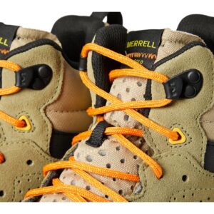 Merrell® Speed Solo Mid Waterproof Hiking Boots for Men – FloatPro™ Foam Midsole – Removable PU Footbed Clay/Olive 9 M