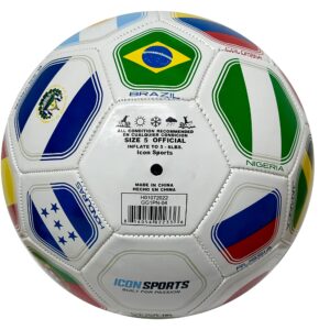 Icon Sports Country Flags Soccer Ball Size 5, World Club National Teams, Flag Soccer Ball #5