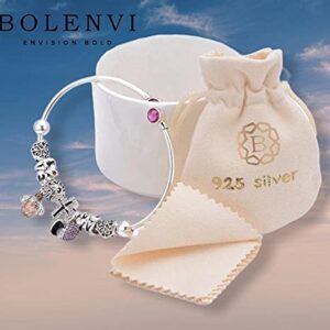 Bolenvi Authentic 925 Sterling Silver Charm Bead For Pandora & Similar Charm Bracelets or Necklaces (Gymnastics Gymnast Yoga Lovers)