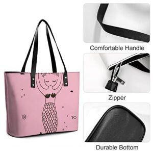 Womens Handbag Mermaid Leather Tote Bag Top Handle Satchel Bags For Lady