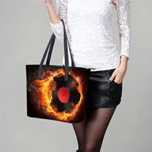 Womens Handbag Record Leather Tote Bag Top Handle Satchel Bags For Lady