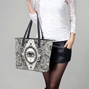 Womens Handbag Mandala Pattern Leather Tote Bag Top Handle Satchel Bags For Lady